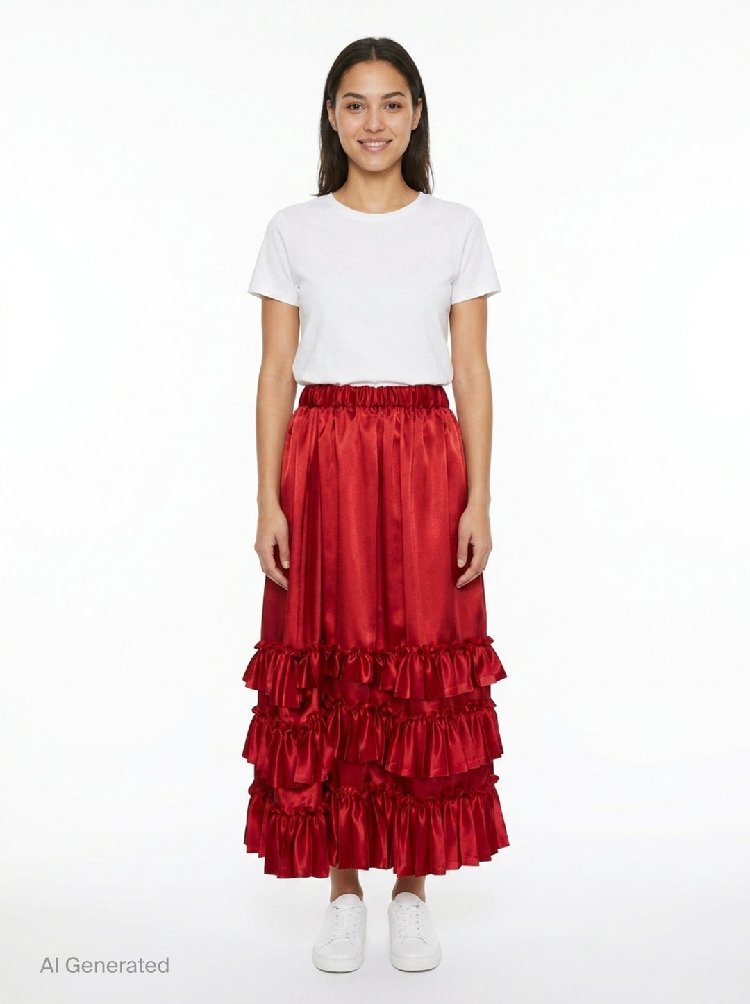 Elasticated Waistband Midi Skirt | Noir Kei Ninomiya | Club21 - front