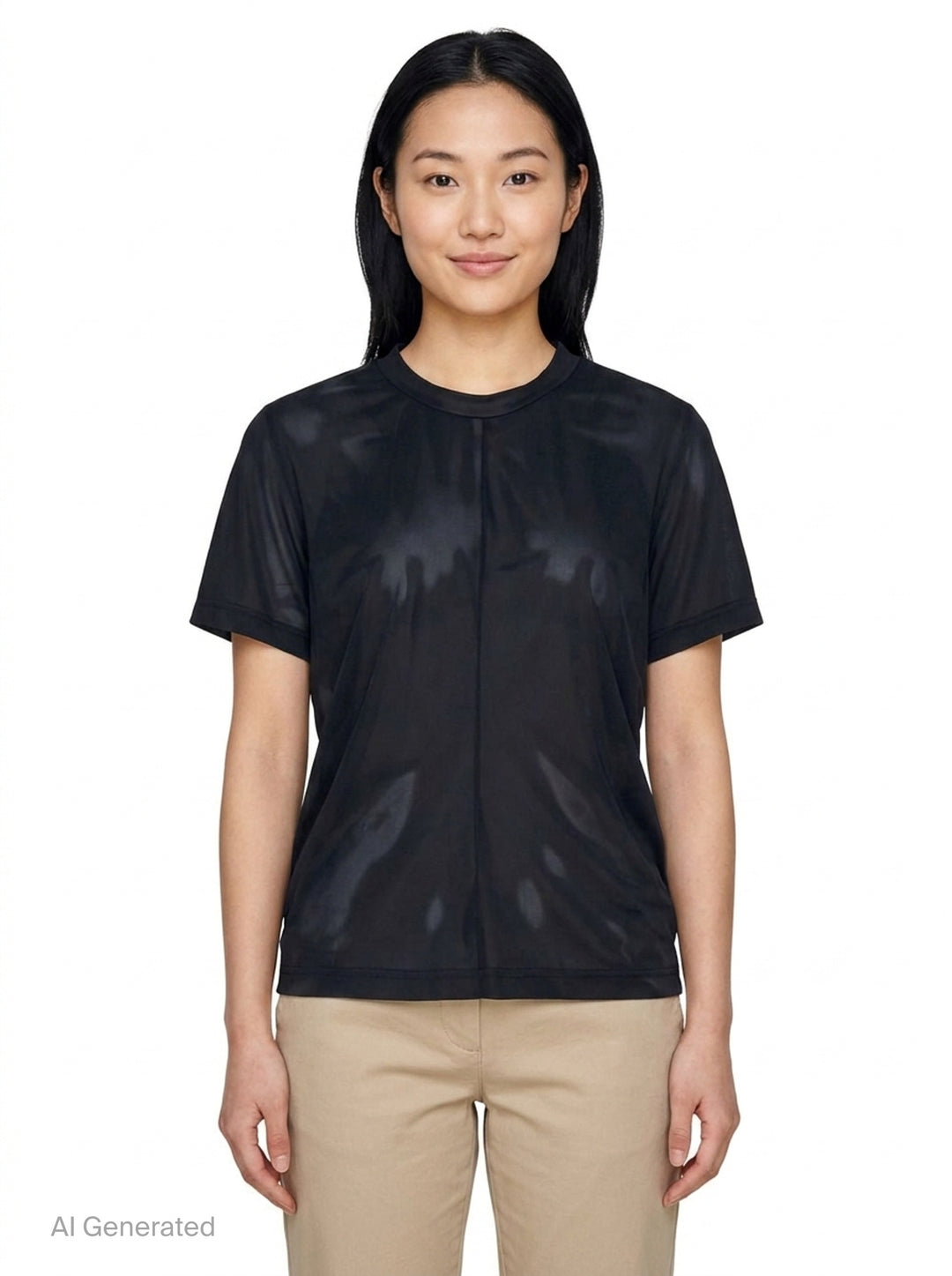 Sheer Short Sleeve Tee | Noir Kei Ninomiya | Club21 - front