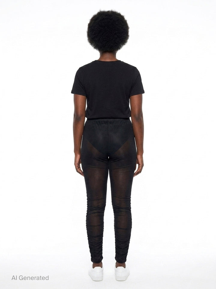 Slight Ruching Leggings | Noir Kei Ninomiya | Club21 - back