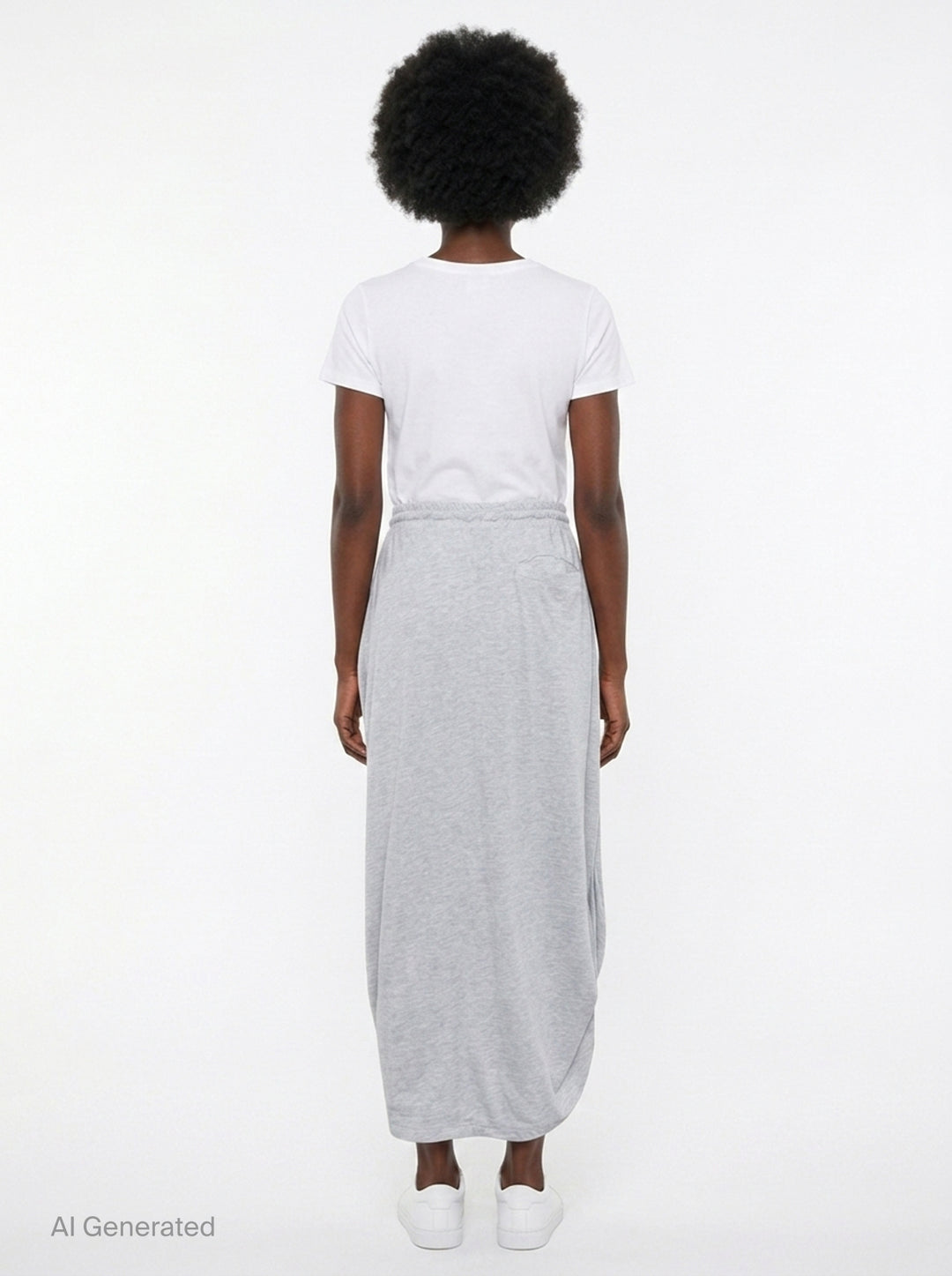 Draped Cotton Maxi Skirt | Open YY | Club21 - back