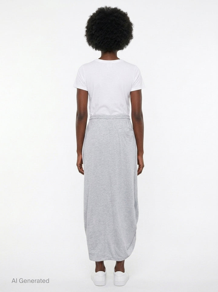 Draped Cotton Maxi Skirt | Open YY | Club21 - back