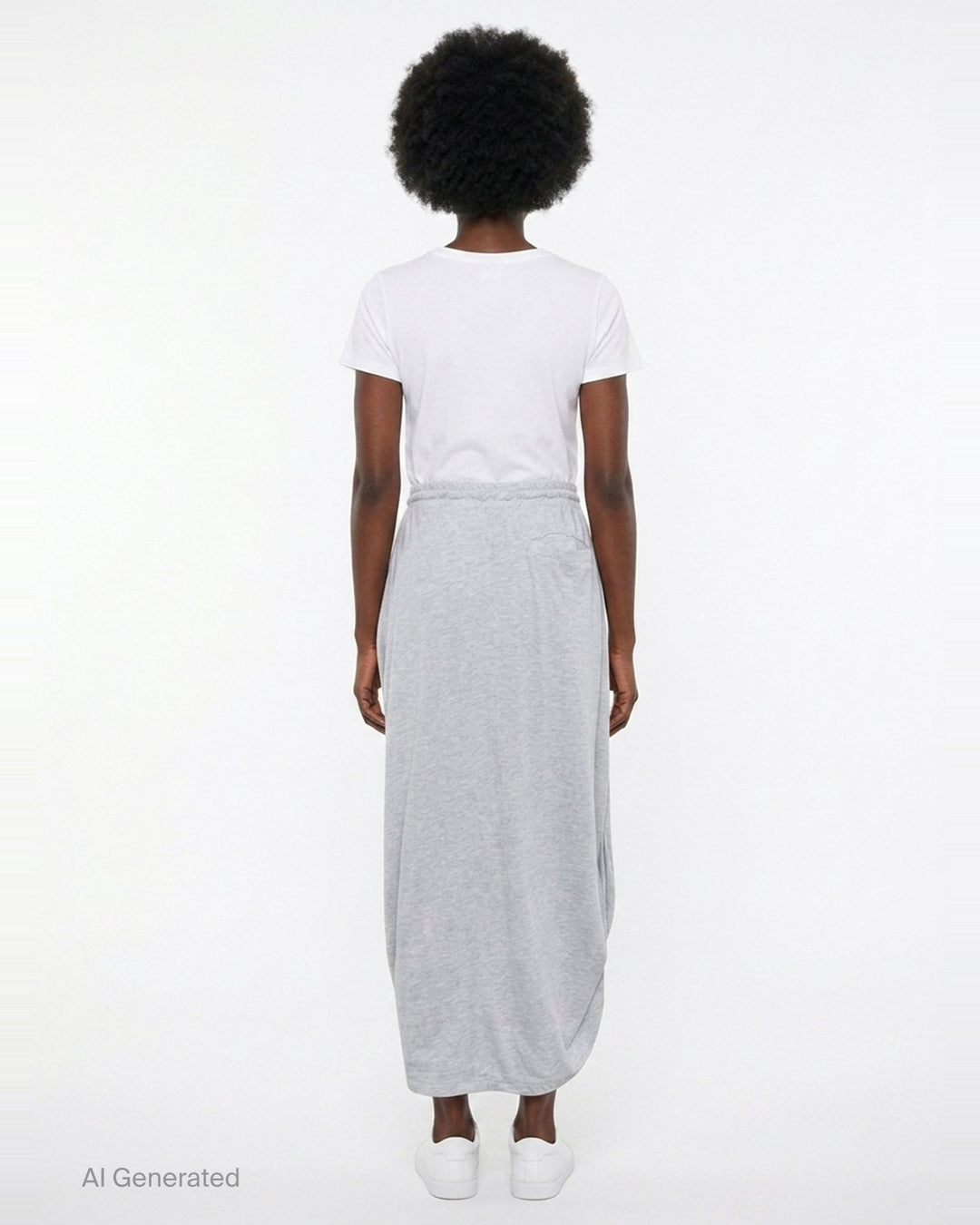 Draped Cotton Maxi Skirt | Open YY | Club21 - back