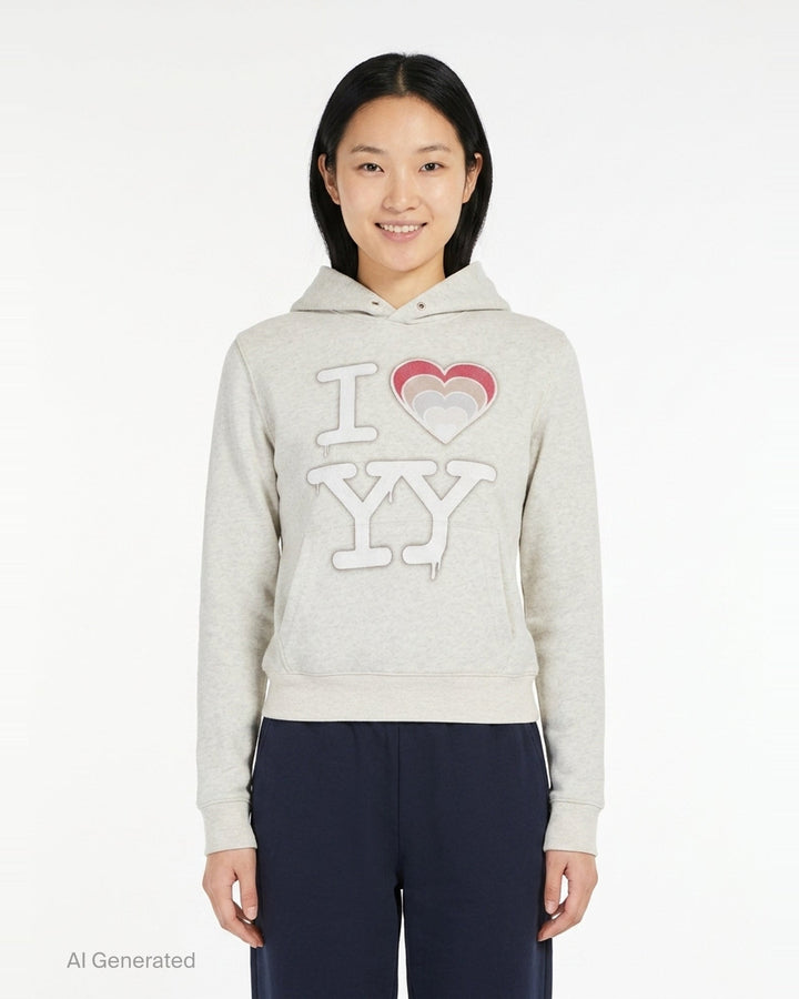 I Love YY Fit Hoodie | Open YY | Club21 - front