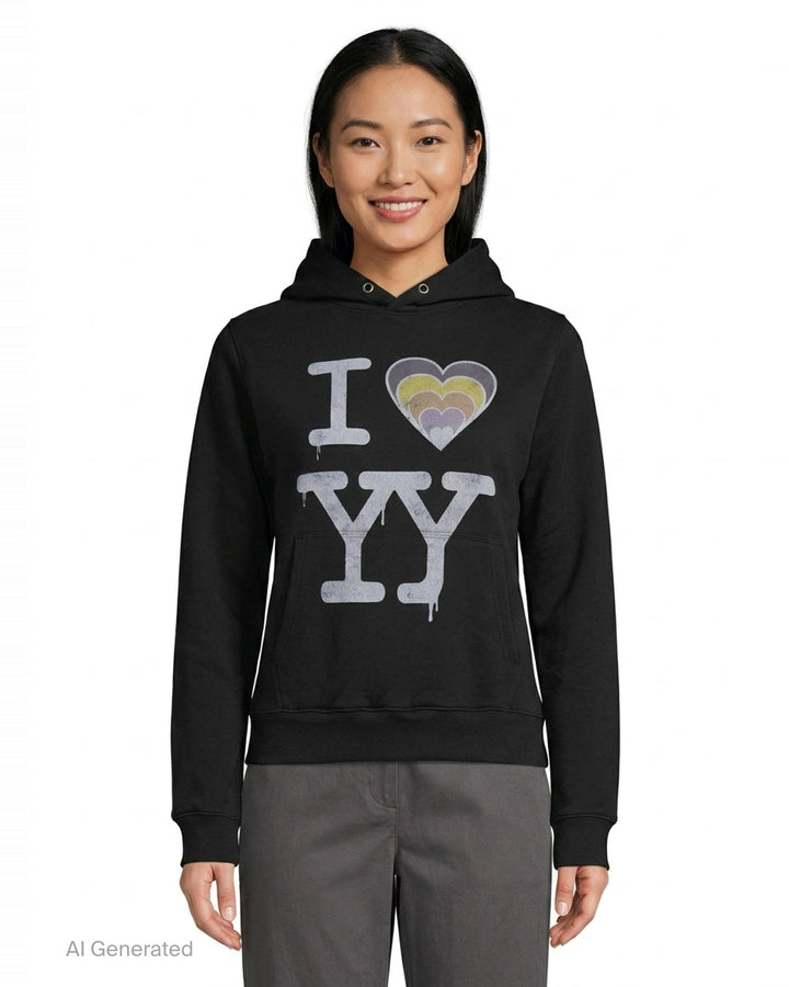 I Love YY Fit Hoodie | Open YY | Club21 - front