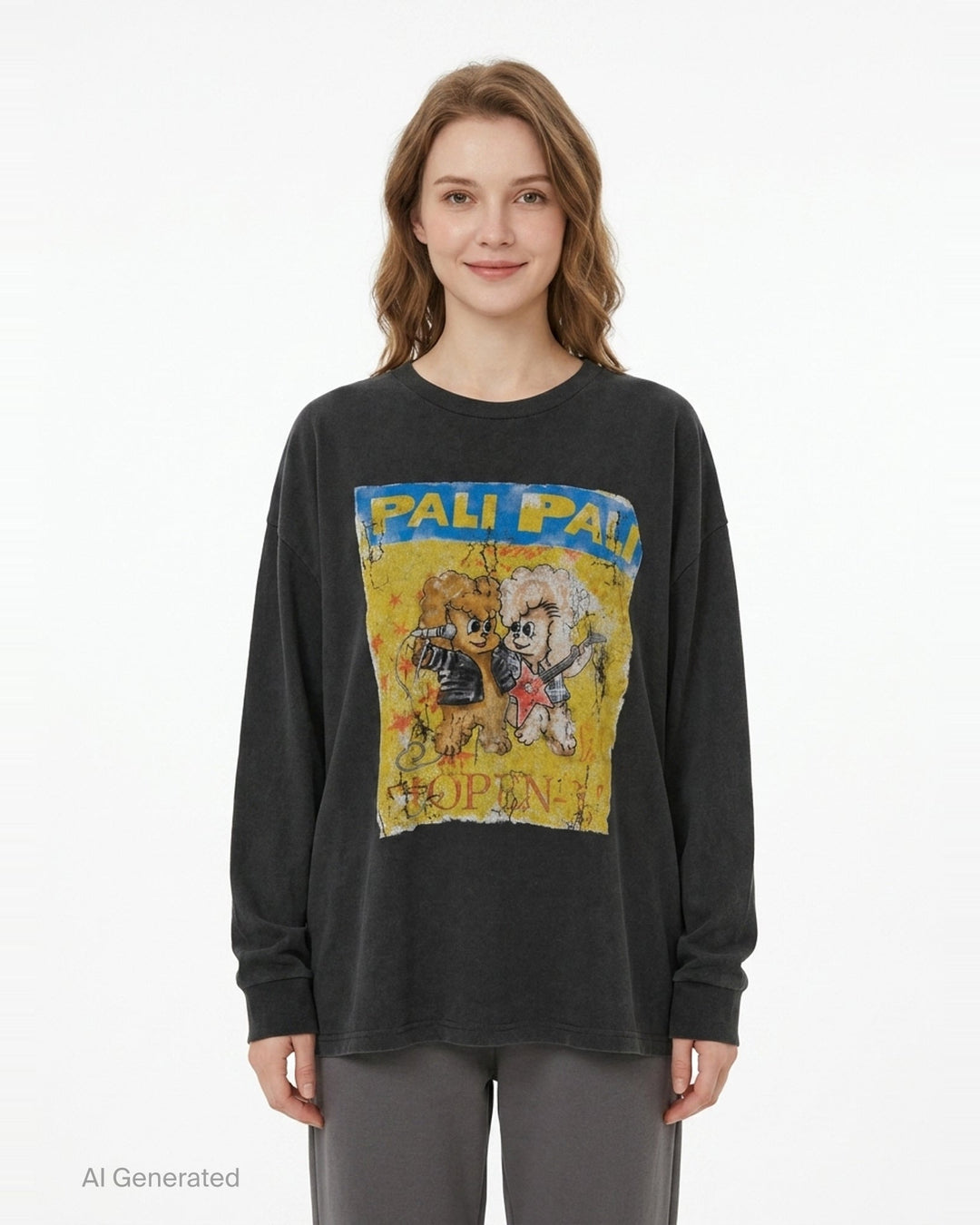Pet Club Rocker Long Sleeve Tee | Open YY | Club21 - front