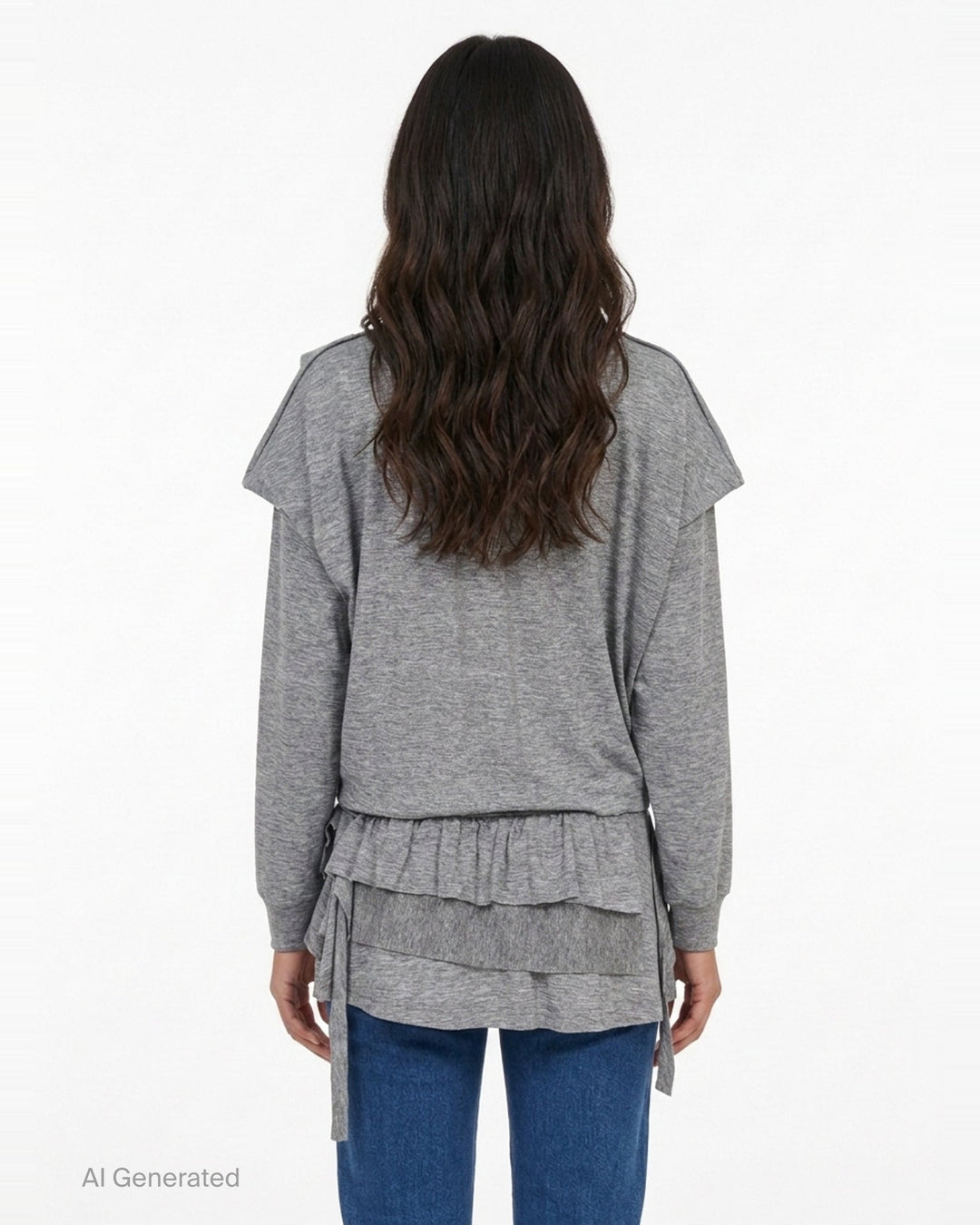 Raw Cut Ruffle Dress Top | Open YY | Club21 - back