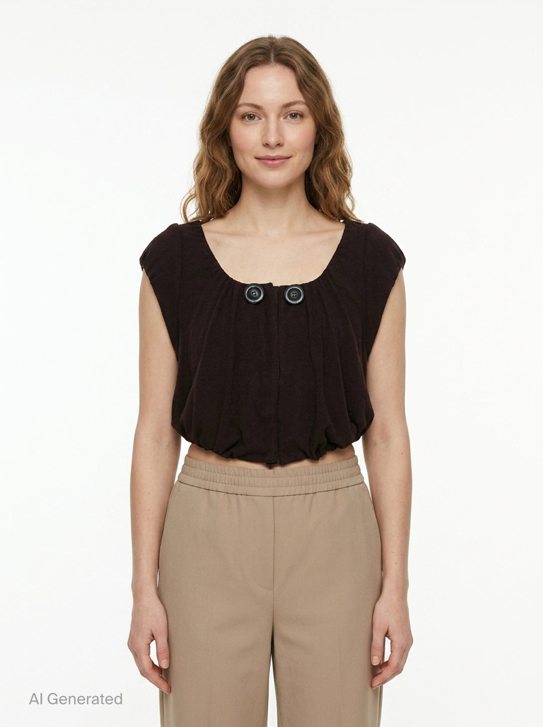 Shirred Jersey Vest | Open YY | Club21 - front