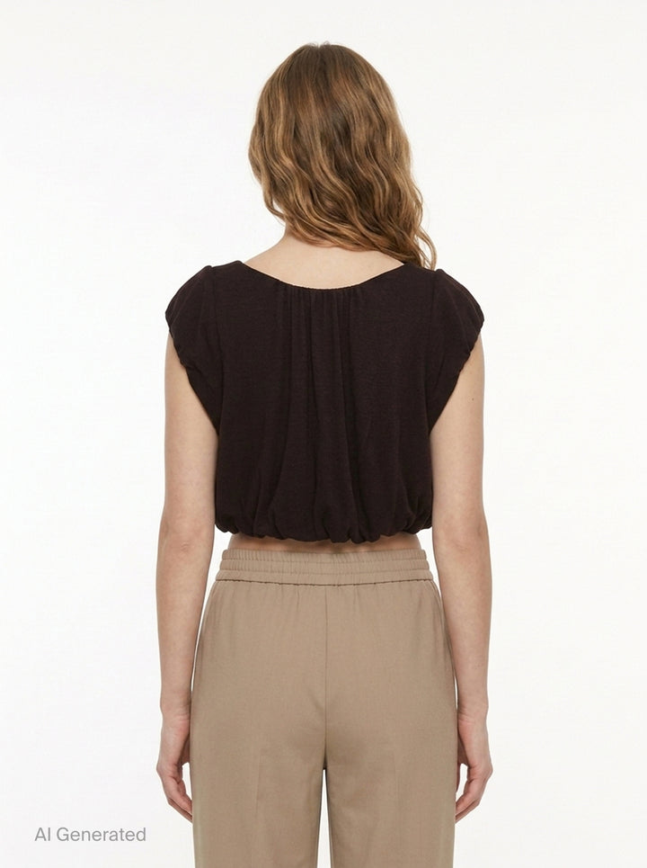 Shirred Jersey Vest | Open YY | Club21 - back