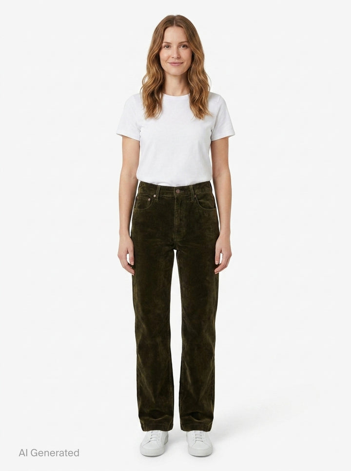 Velvet Curved Jeans | Open YY | Club21 - front