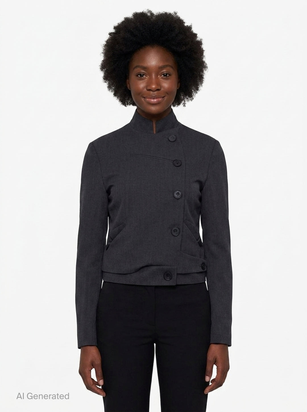 Wool Double-Breasted Blazer | Open YY | Club21 - front