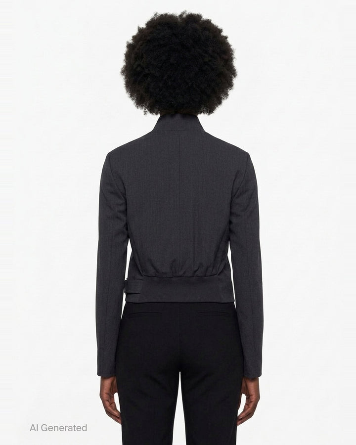 Wool Double-Breasted Blazer | Open YY | Club21 - back