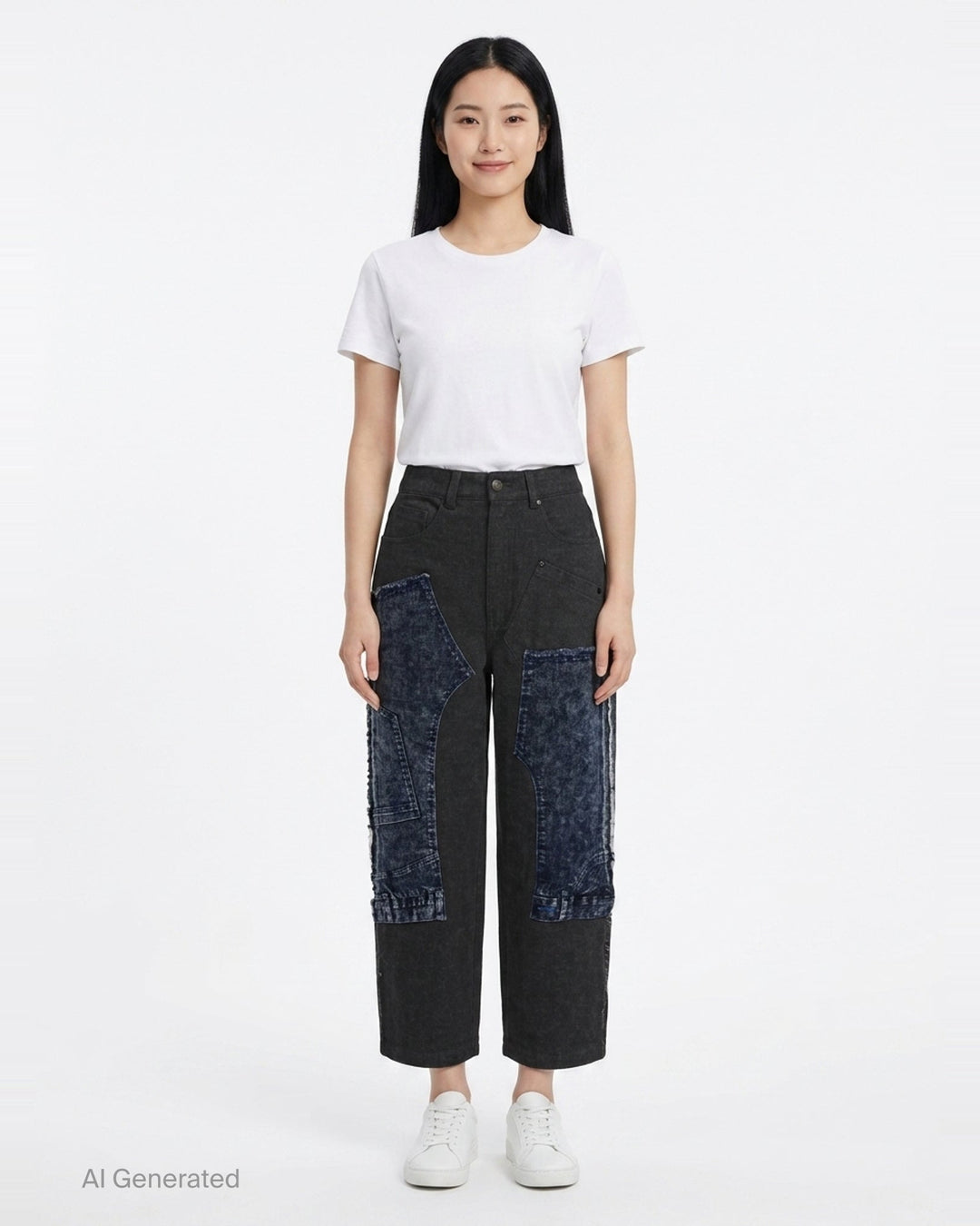 Denim Patch Brushed Jeans | Ordinary Couture Code | Club21 - front