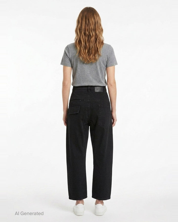 Denim Slash Ankle Pants | Ordinary Couture Code | Club21 - back