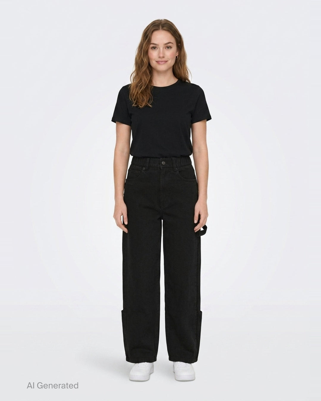 Kangaroo Pocket Wide Leg Jeans | Ordinary Couture Code | Club21 - front