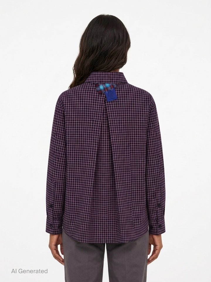 Overfit Checkered Shirt | Ordinary Couture Code | Club21 - back