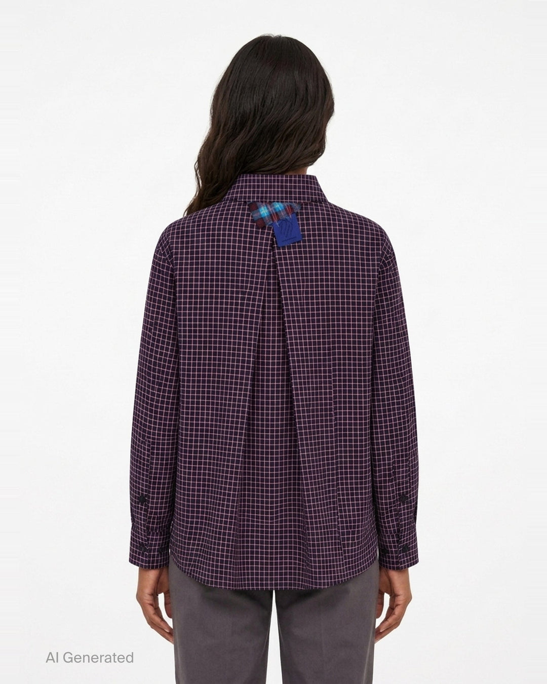 Overfit Checkered Shirt | Ordinary Couture Code | Club21 - back