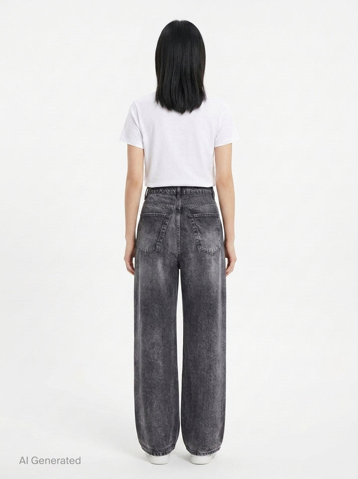 Pierre-Louis Mascia Aloe printed trousers with an artistic East Asian-inspired landscape print featuring birds, florals, and botanical motifs on warm sand and terracotta tones, with a teal elasticated drawstring waistband - back
