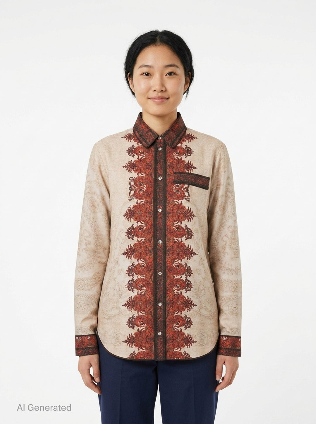Floral Print Long Sleeve Shirt | Pierre-Louis Mascia | Club21 - front