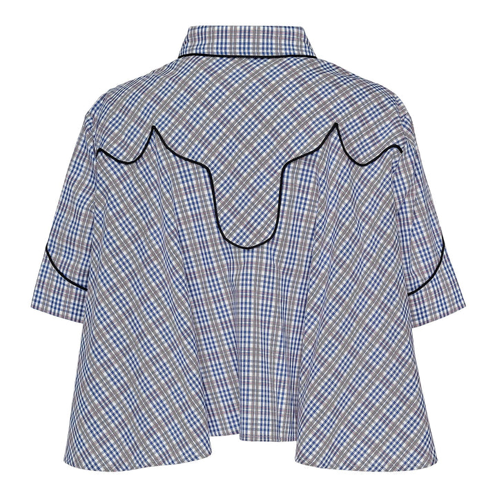 Club21 - pushBUTTON - Check Western Pocket Crop Shirt - BLOUSES - Checks