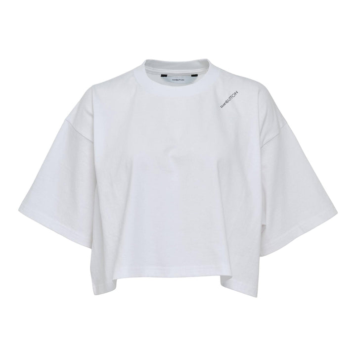 Club21 - pushBUTTON - White Backpack Printed T-Shirt - TEES - White
