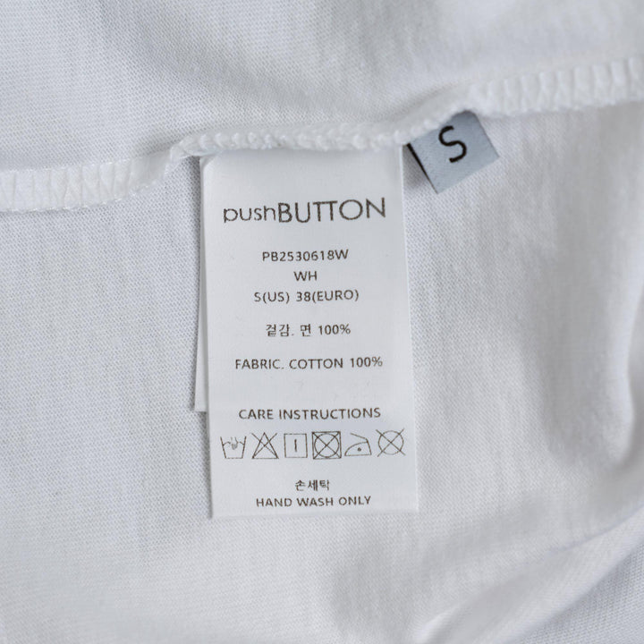 Club21 - pushBUTTON - White Backpack Printed T-Shirt - TEES - White