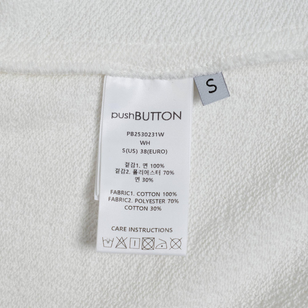 Club21 - pushBUTTON - White Twisted Hem Top - TEES - White