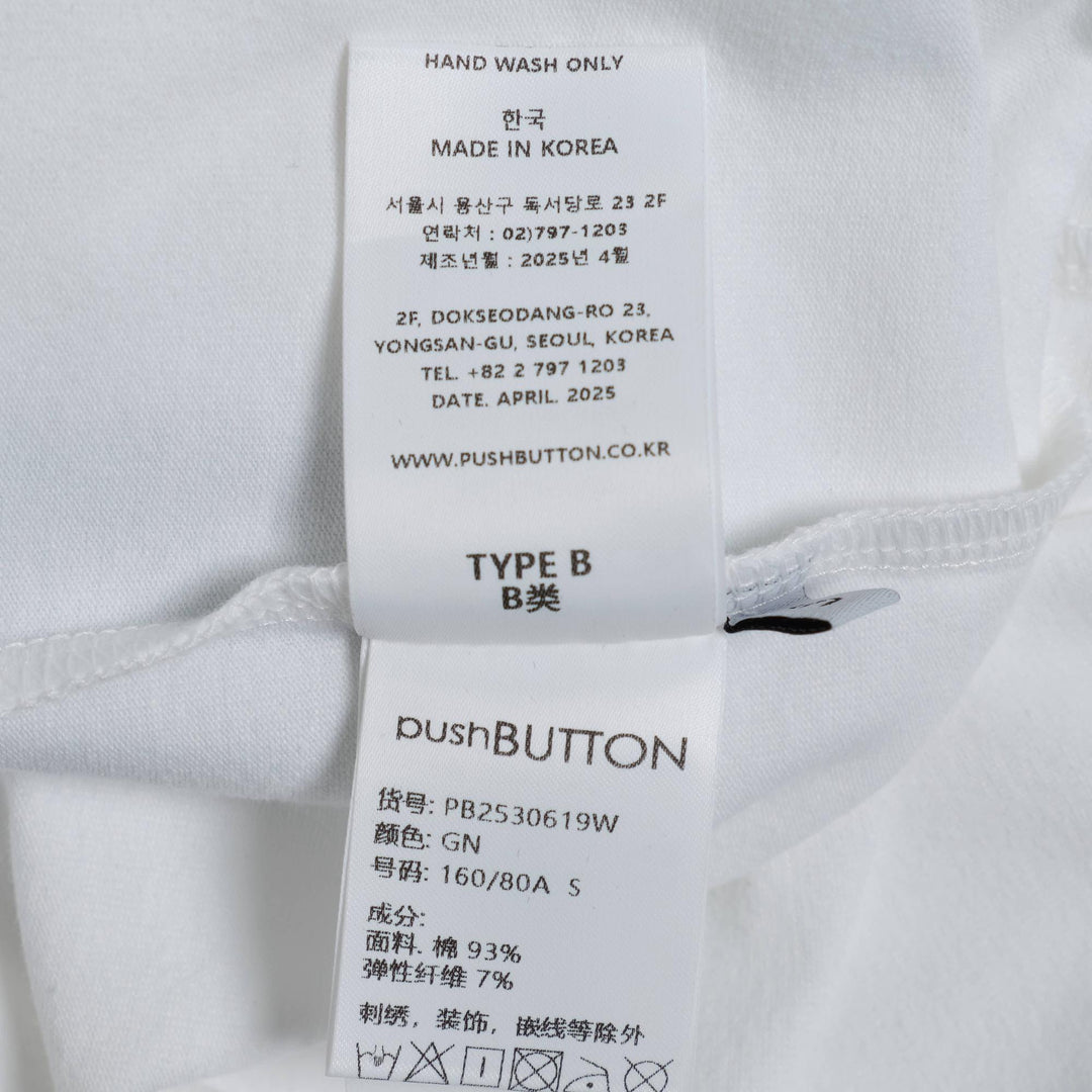 Club21 - pushBUTTON - White Twisted Hem Top - TEES - White