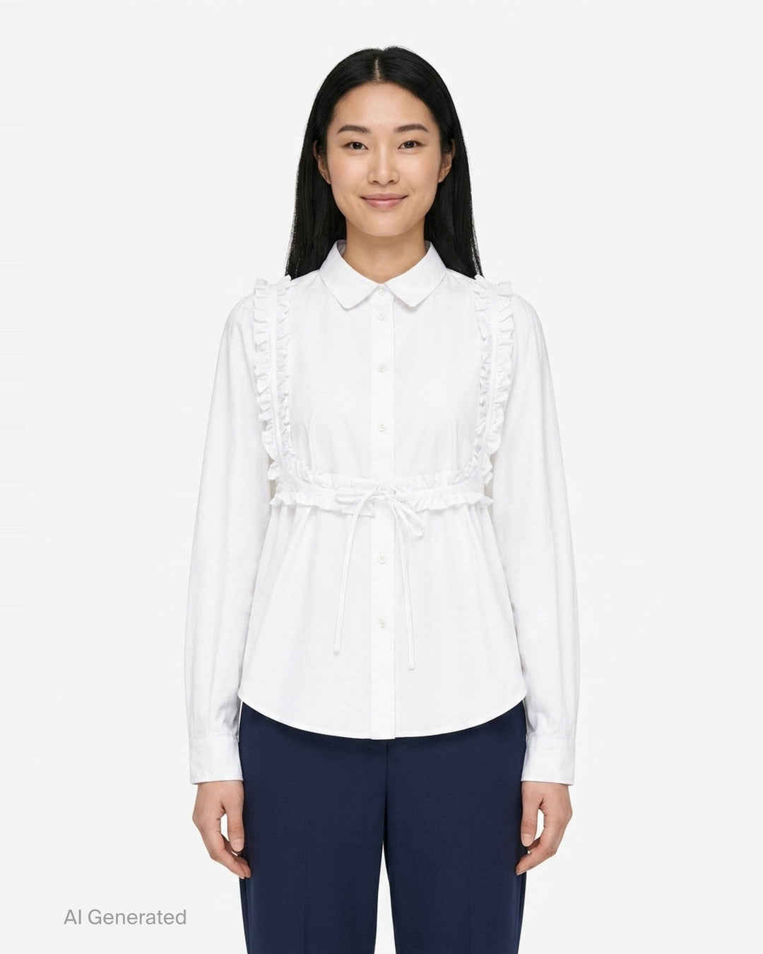 Bra Detail Cotton Shirt | pushBUTTON | Club21 - front