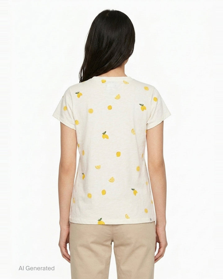 All Over Lemon Print Tee | rag & bone | Club21 - back