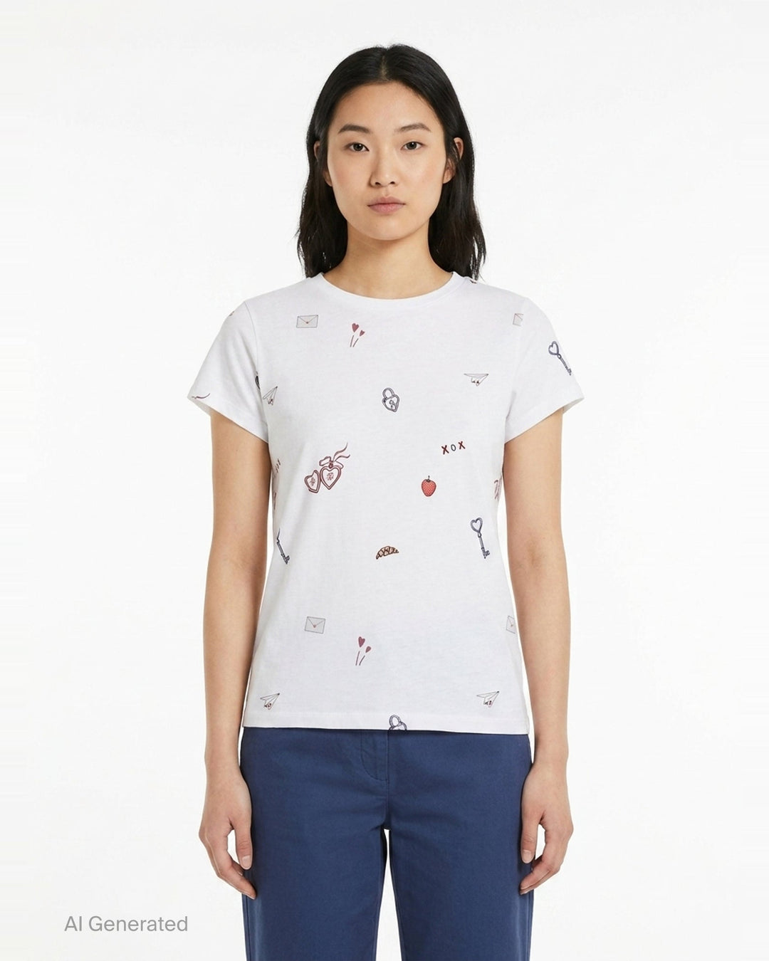 All Over Valentines Tee | rag & bone | Club21 - front