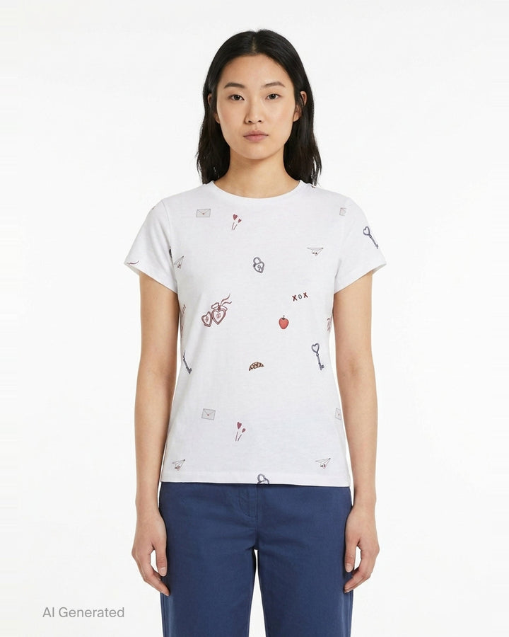 All Over Valentines Tee | rag & bone | Club21 - front