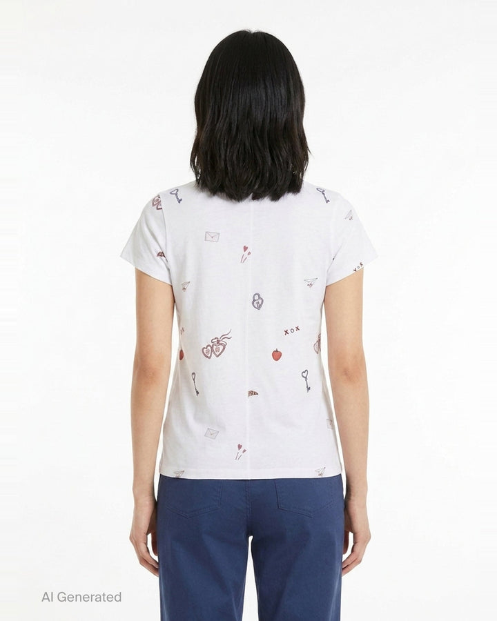 All Over Valentines Tee | rag & bone | Club21 - back