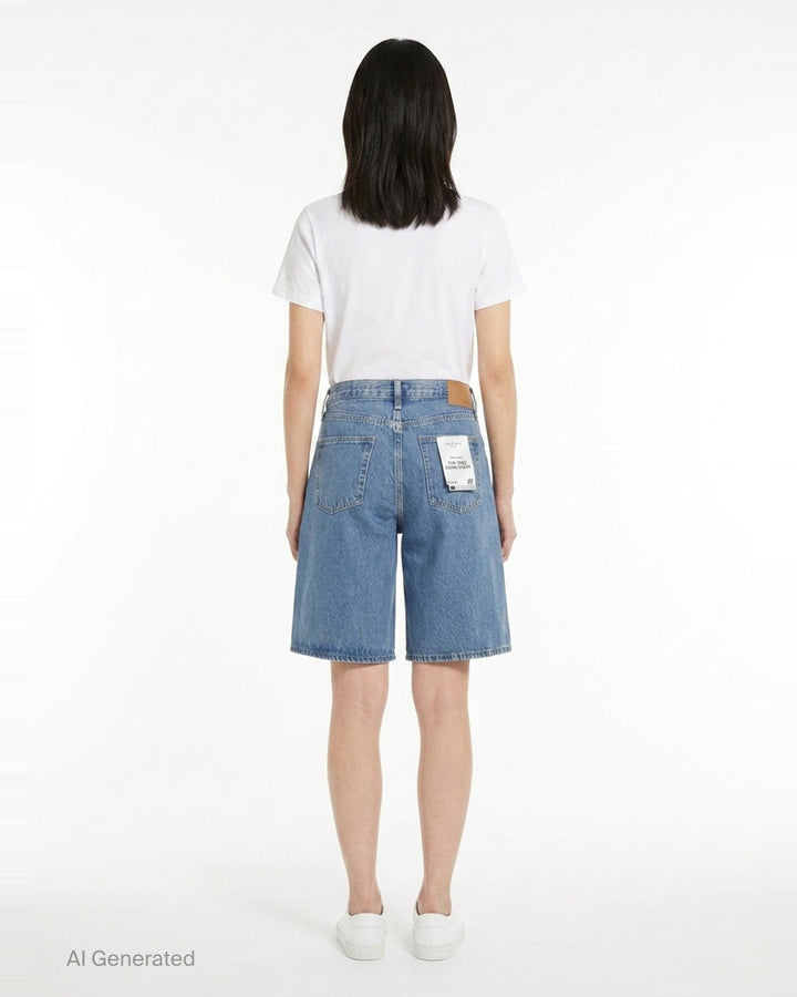Ariel Denim Bermuda Shorts | rag & bone | Club21 - back