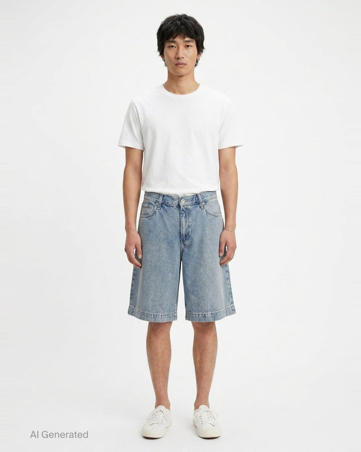 Baggy Denim Shorts | rag & bone | Club21 - front