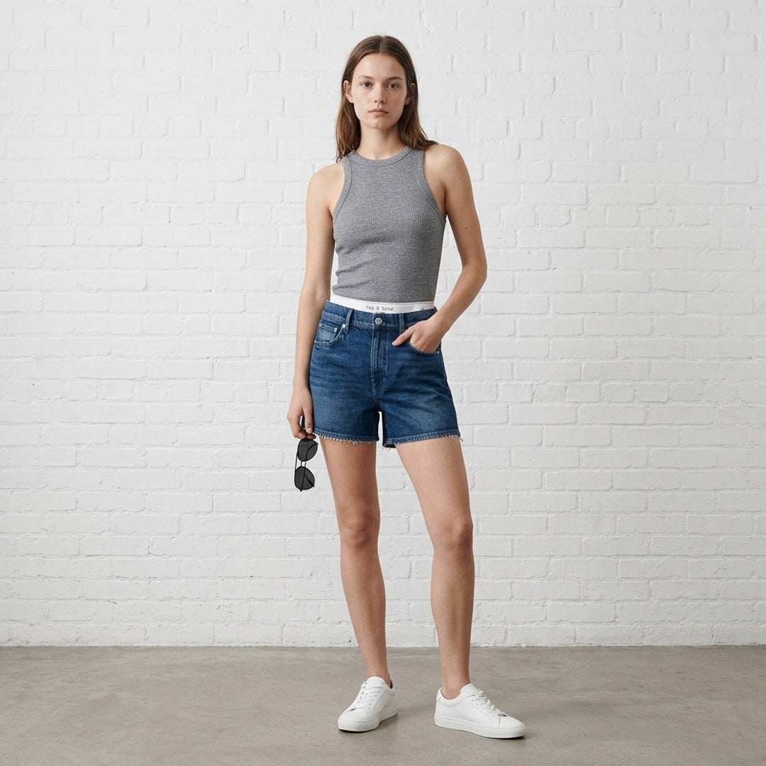 Essential Rib Heather Tank | rag & bone | Club21 - lifestyle