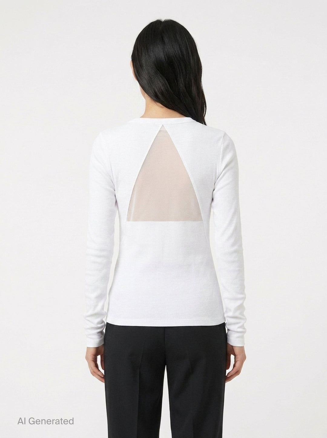Essential Rib Long Sleeve Crew | rag & bone | Club21 - back