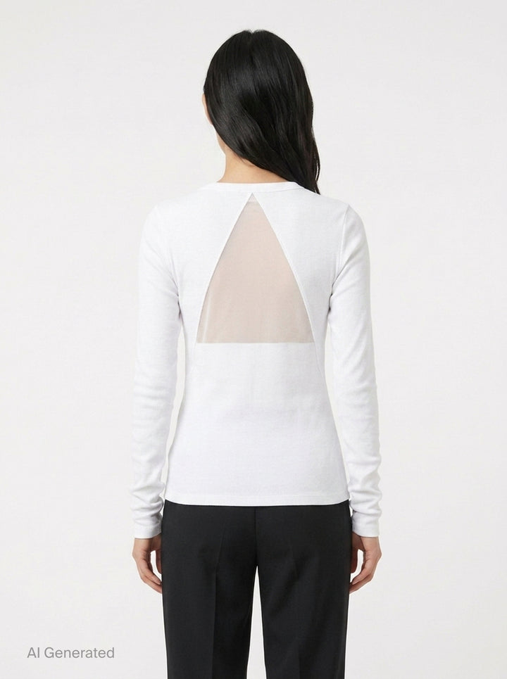 Essential Rib Long Sleeve Crew | rag & bone | Club21 - back