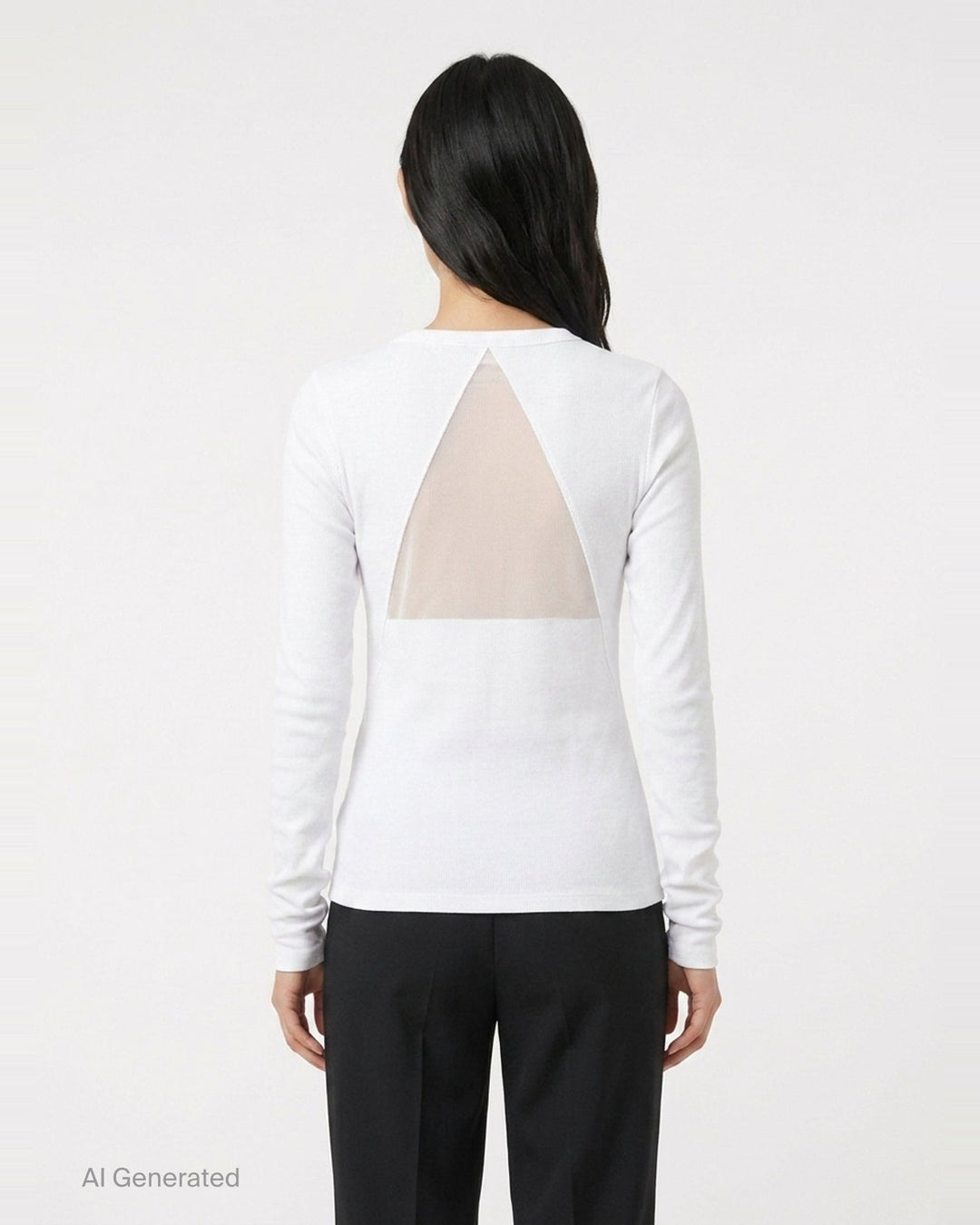 Essential Rib Long Sleeve Crew | rag & bone | Club21 - back