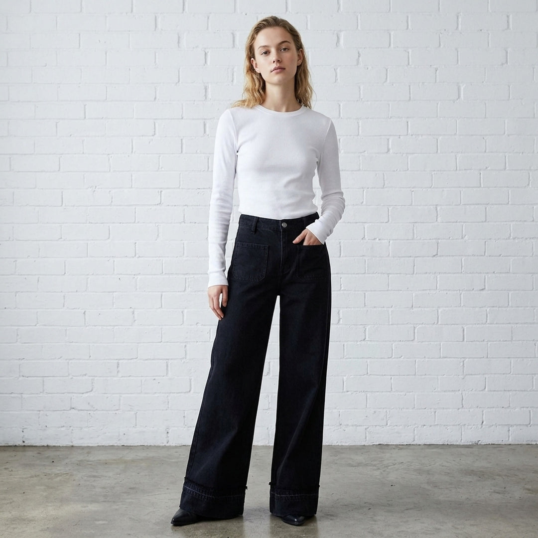 Essential Rib Long Sleeve Crew | rag & bone | Club21 - lifestyle