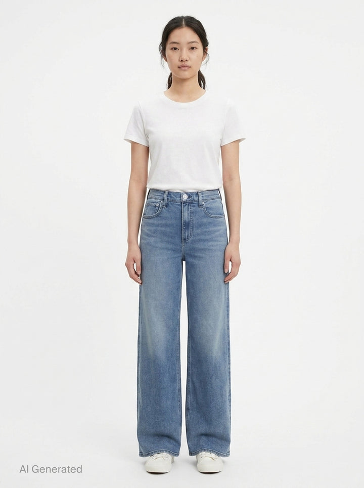 Flexi Andi Full Wide Jeans | rag & bone | Club21 - front