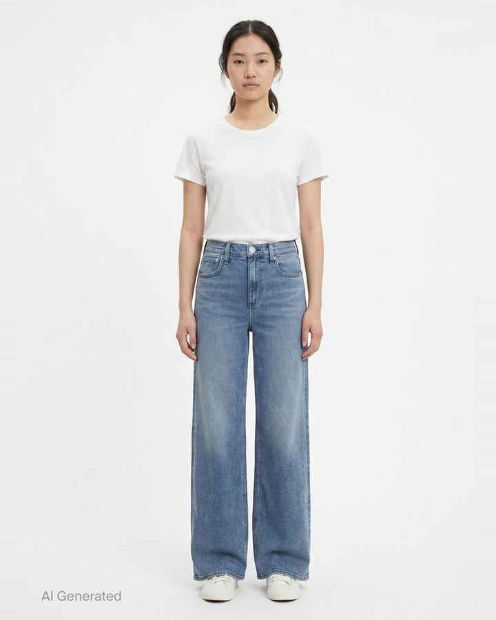 Flexi Andi Full Wide Jeans | rag & bone | Club21 - front