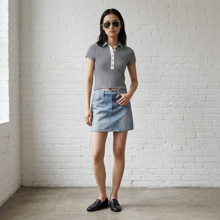 Knit Button Stripe Polo | rag & bone | Club21 - lifestyle