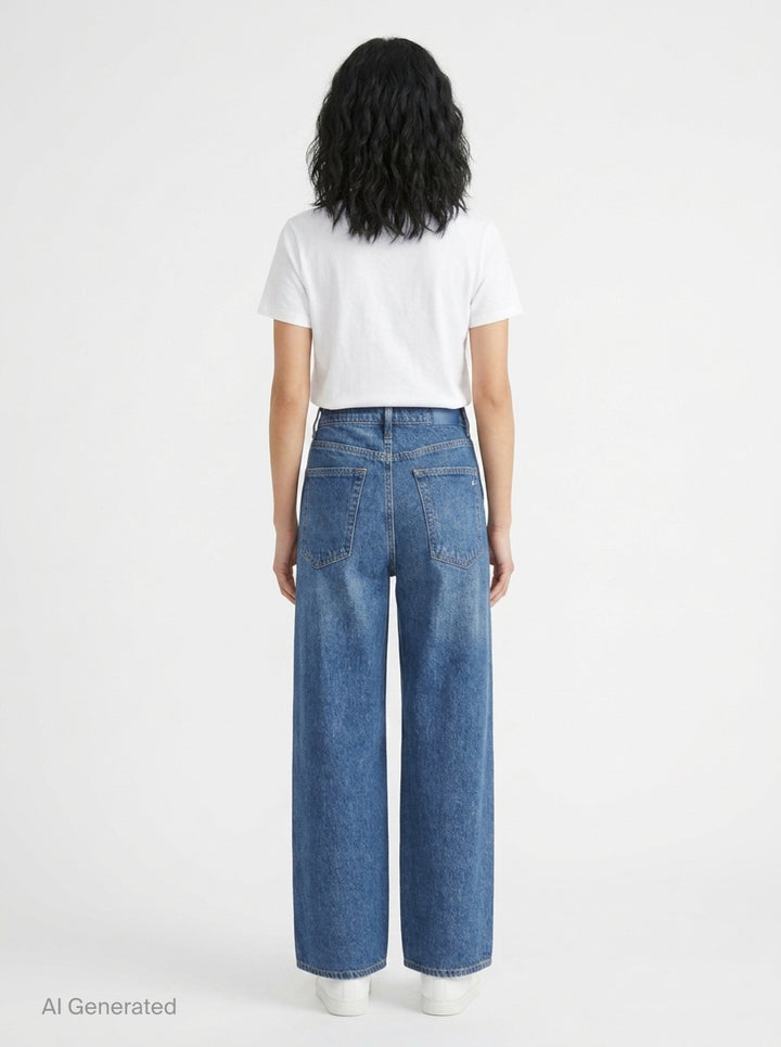Miramar Ankle Wide-Leg Jeans | rag & bone | Club21 - back