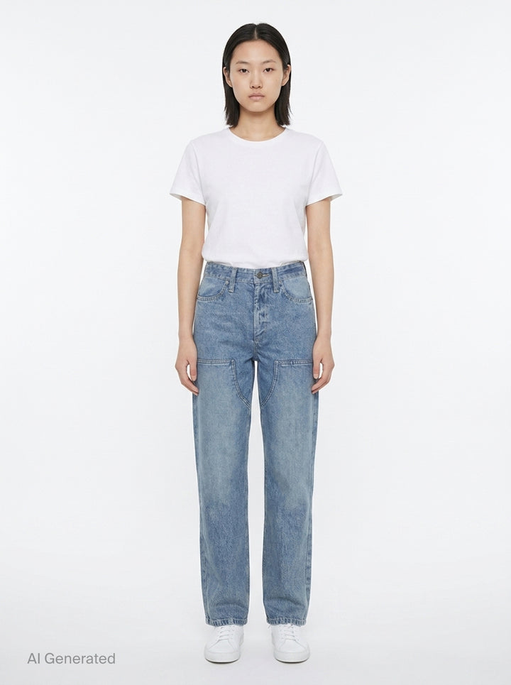 Miramar Carpenter Wide-Leg Jeans | rag & bone | Club21 - front