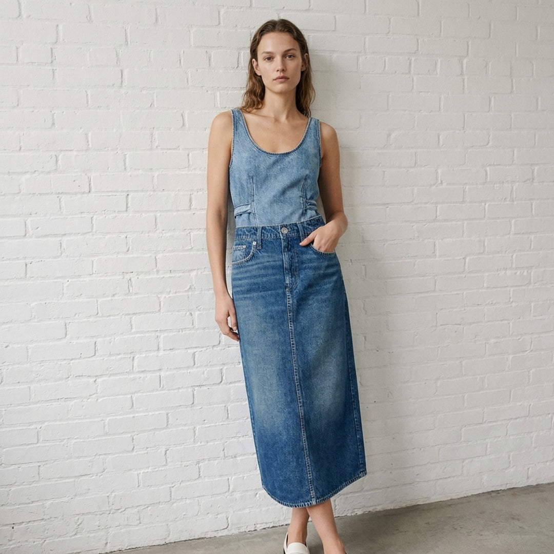 Miramar Denim Midi Skirt | rag & bone | Club21 - lifestyle