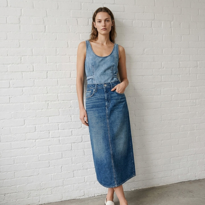 Miramar Denim Midi Skirt | rag & bone | Club21 - lifestyle
