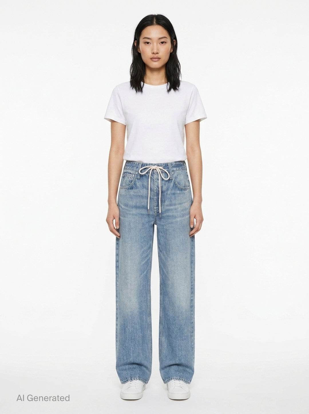 Miramar Drawcord Wide Leg Jeans | rag & bone | Club21 - front
