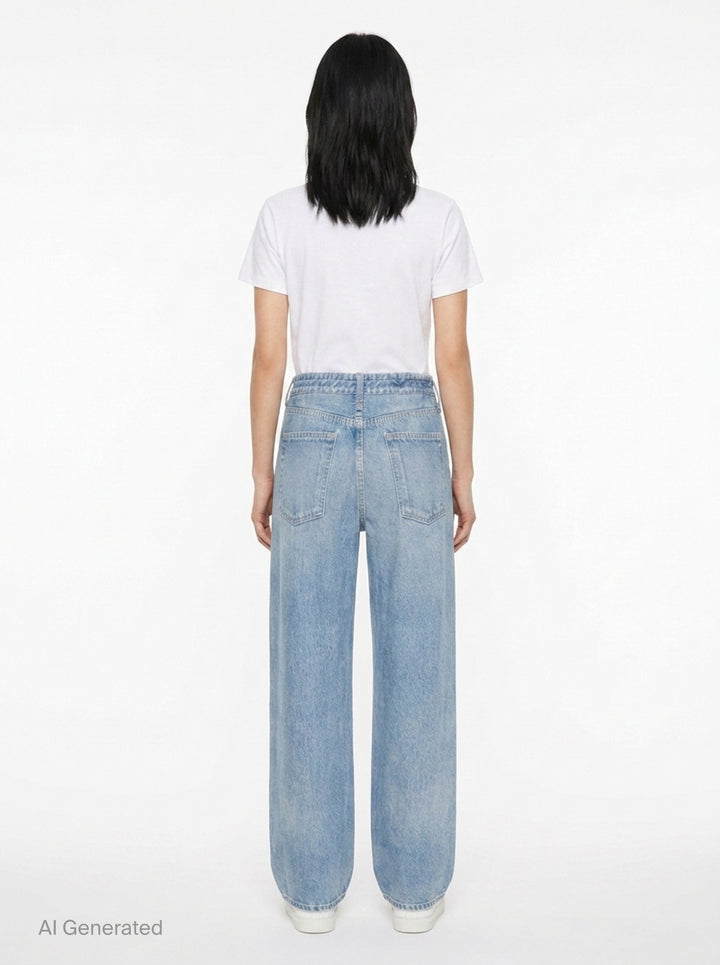 Miramar Drawcord Wide Leg Jeans | rag & bone | Club21 - back