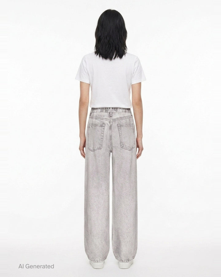 Miramar Drawcord Wide Leg Jeans | rag & bone | Club21 - back