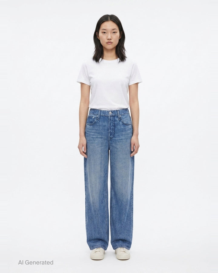 Miramar Slink Wide Leg Jeans | rag & bone | Club21 - front